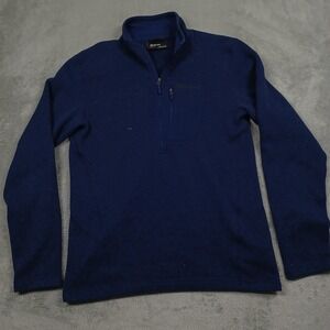 Marmot‎ Sweater Mens Medium BLue 1/4 ZIp Pullover Fleece Casual Outdoor